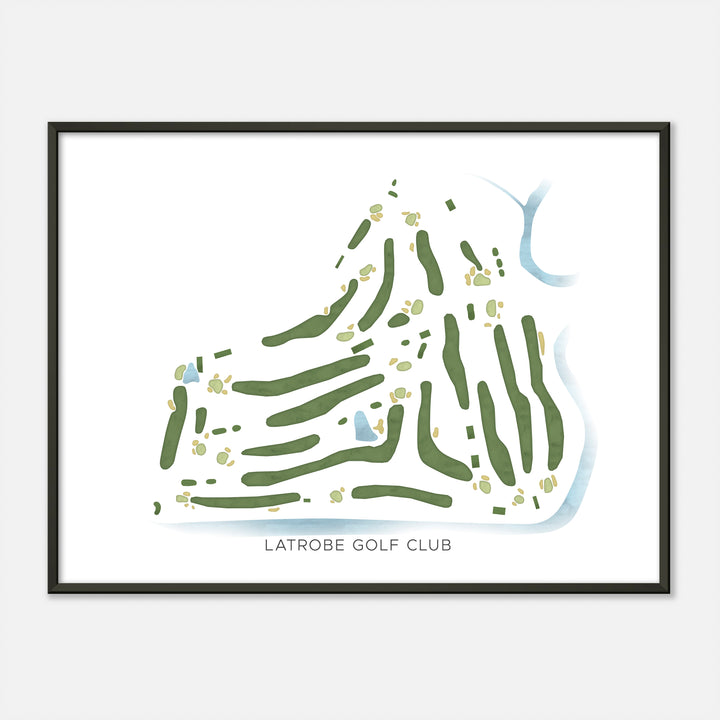 Print of Latrobe Golf Club Modern Map