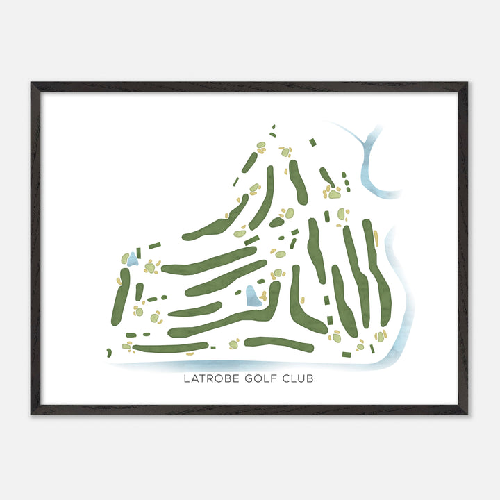 Print of Latrobe Golf Club Modern Map