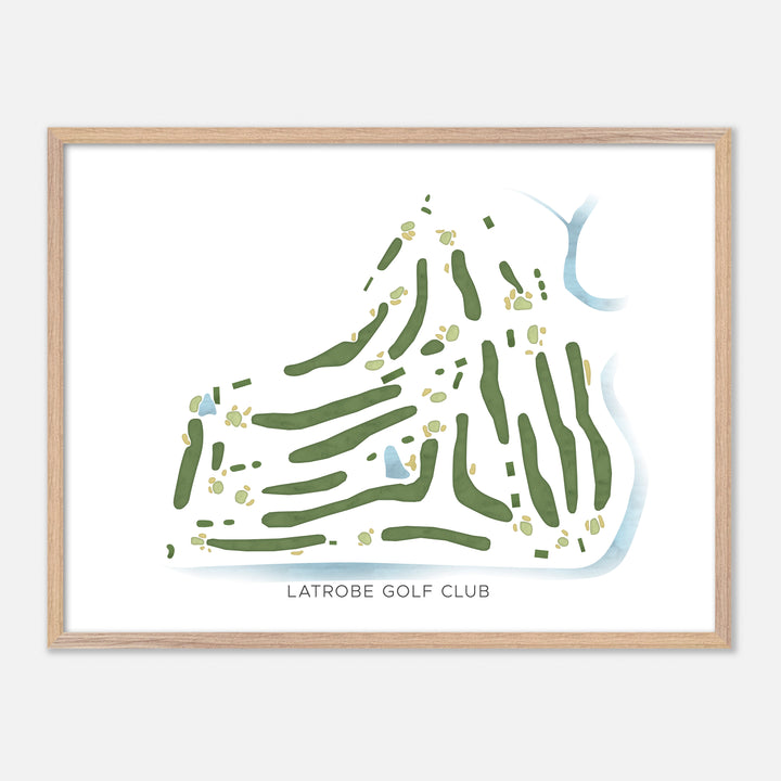 Print of Latrobe Golf Club Modern Map