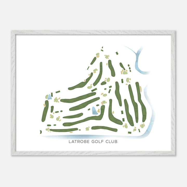 Print of Latrobe Golf Club Modern Map