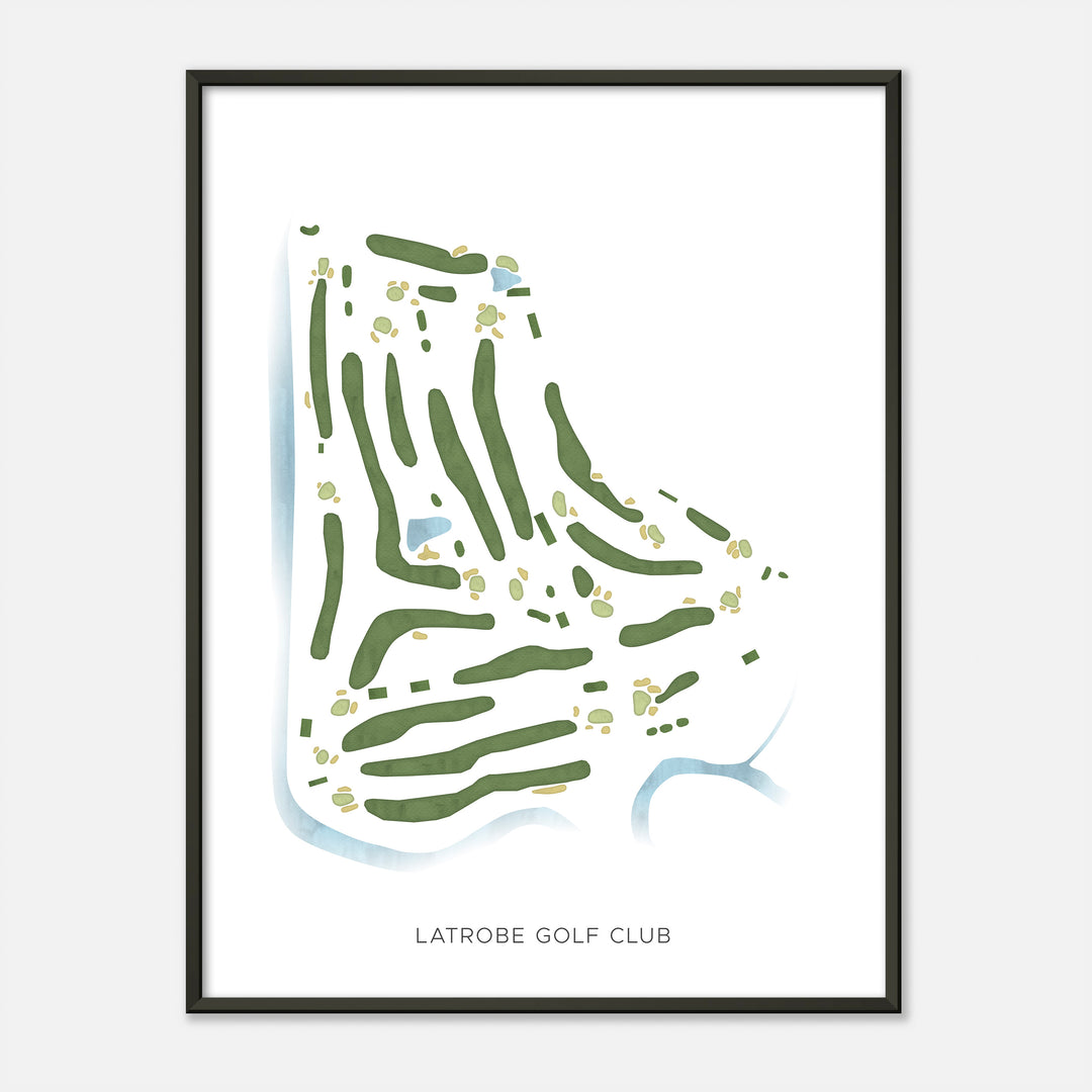 Print of Latrobe Golf Club Modern Map