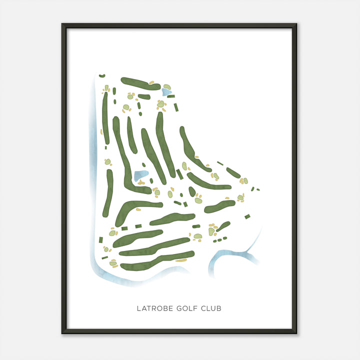 Print of Latrobe Golf Club Modern Map