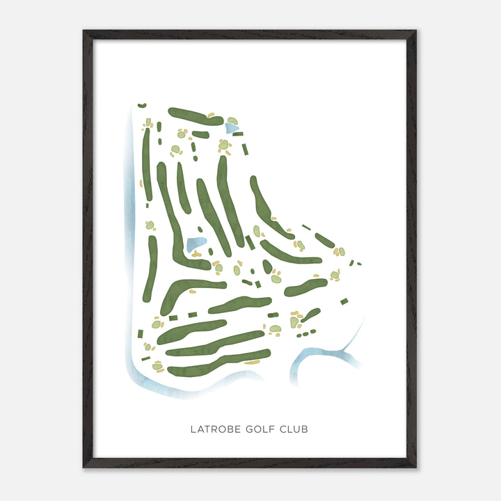 Print of Latrobe Golf Club Modern Map