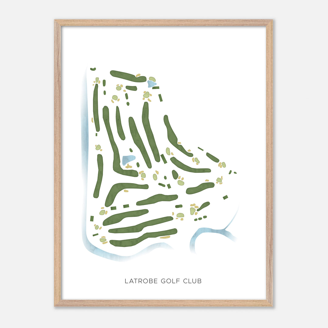 Print of Latrobe Golf Club Modern Map