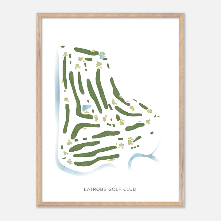 Print of Latrobe Golf Club Modern Map