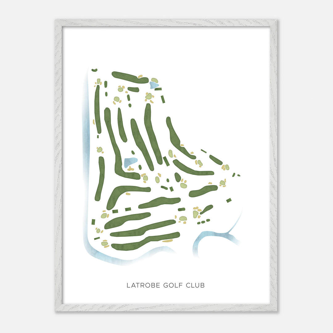 Print of Latrobe Golf Club Modern Map