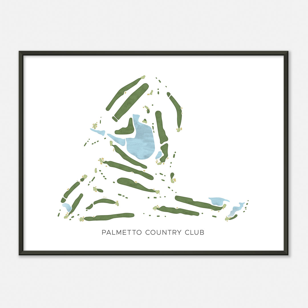 Print of Palmetto Country Club Modern Map