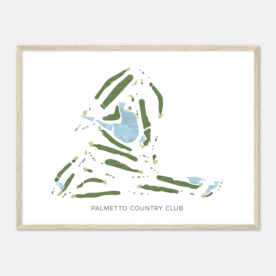 Print of Palmetto Country Club Modern Map