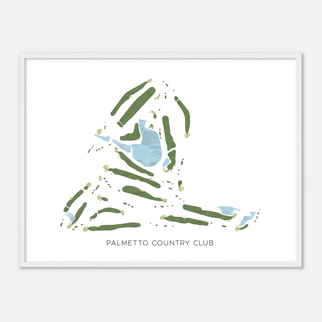 Print of Palmetto Country Club Modern Map