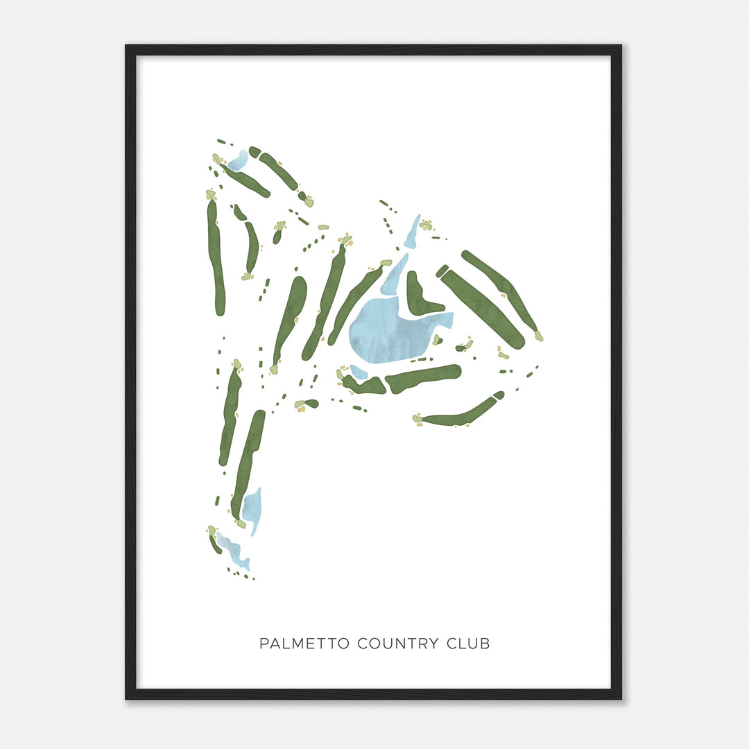 Print of Palmetto Country Club Modern Map