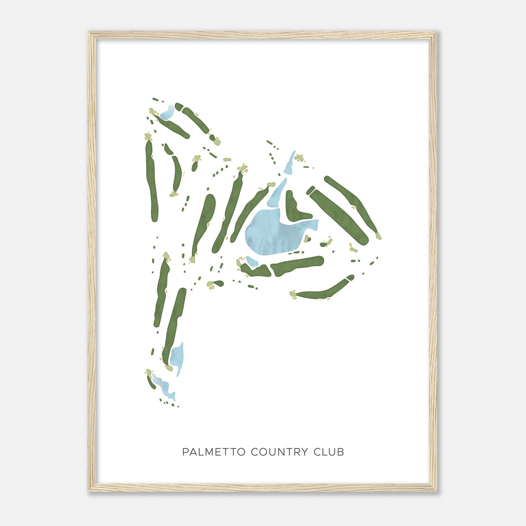 Print of Palmetto Country Club Modern Map