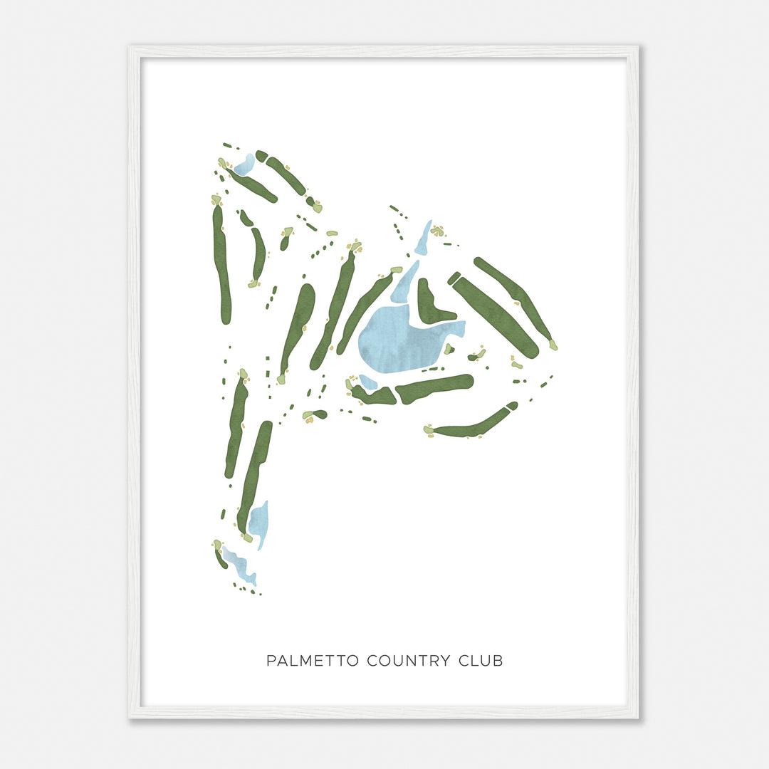 Print of Palmetto Country Club Modern Map