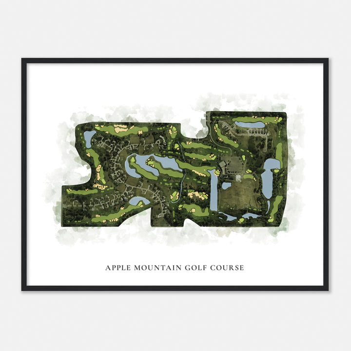 Print of Apple Mountain Golf Course Classic Map