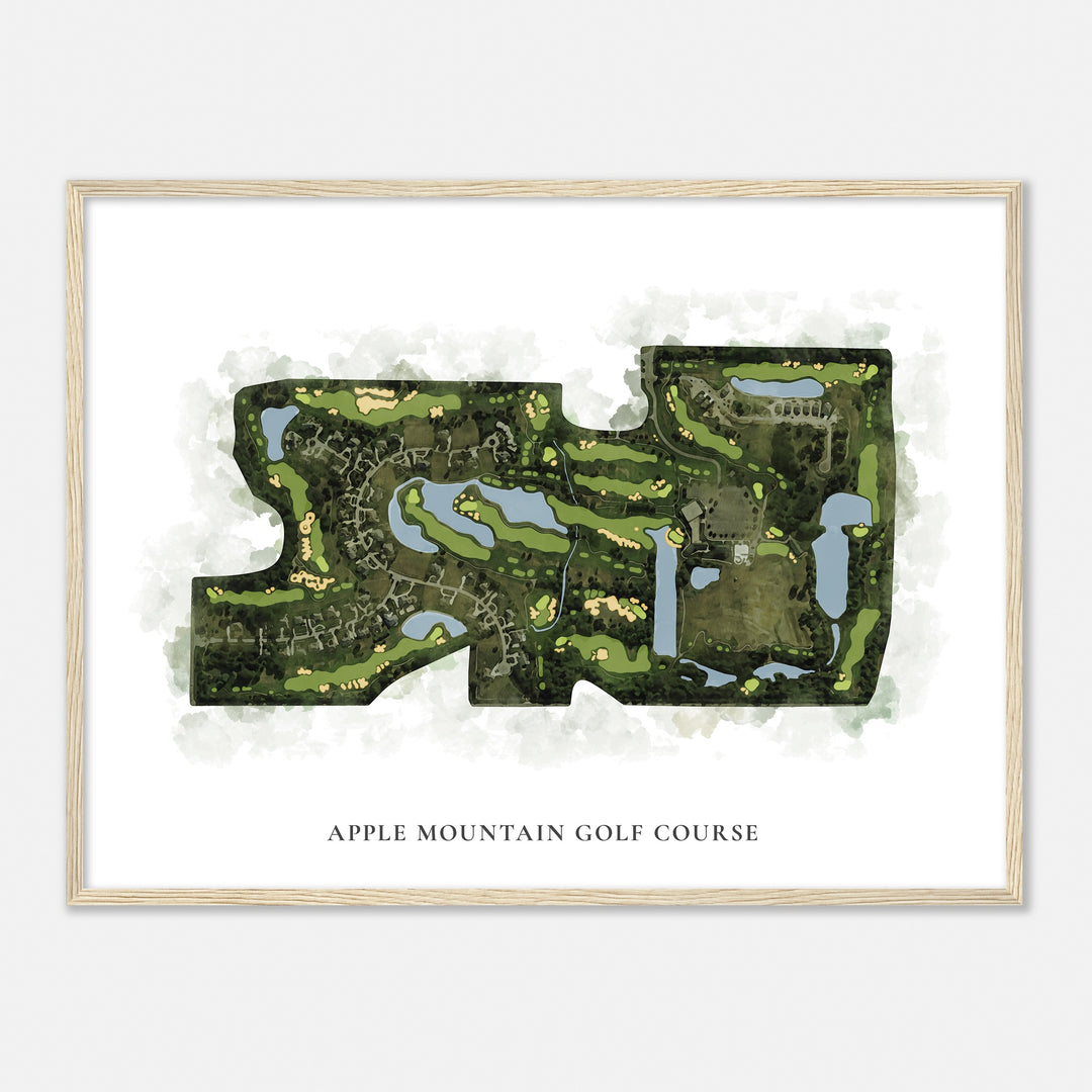 Print of Apple Mountain Golf Course Classic Map