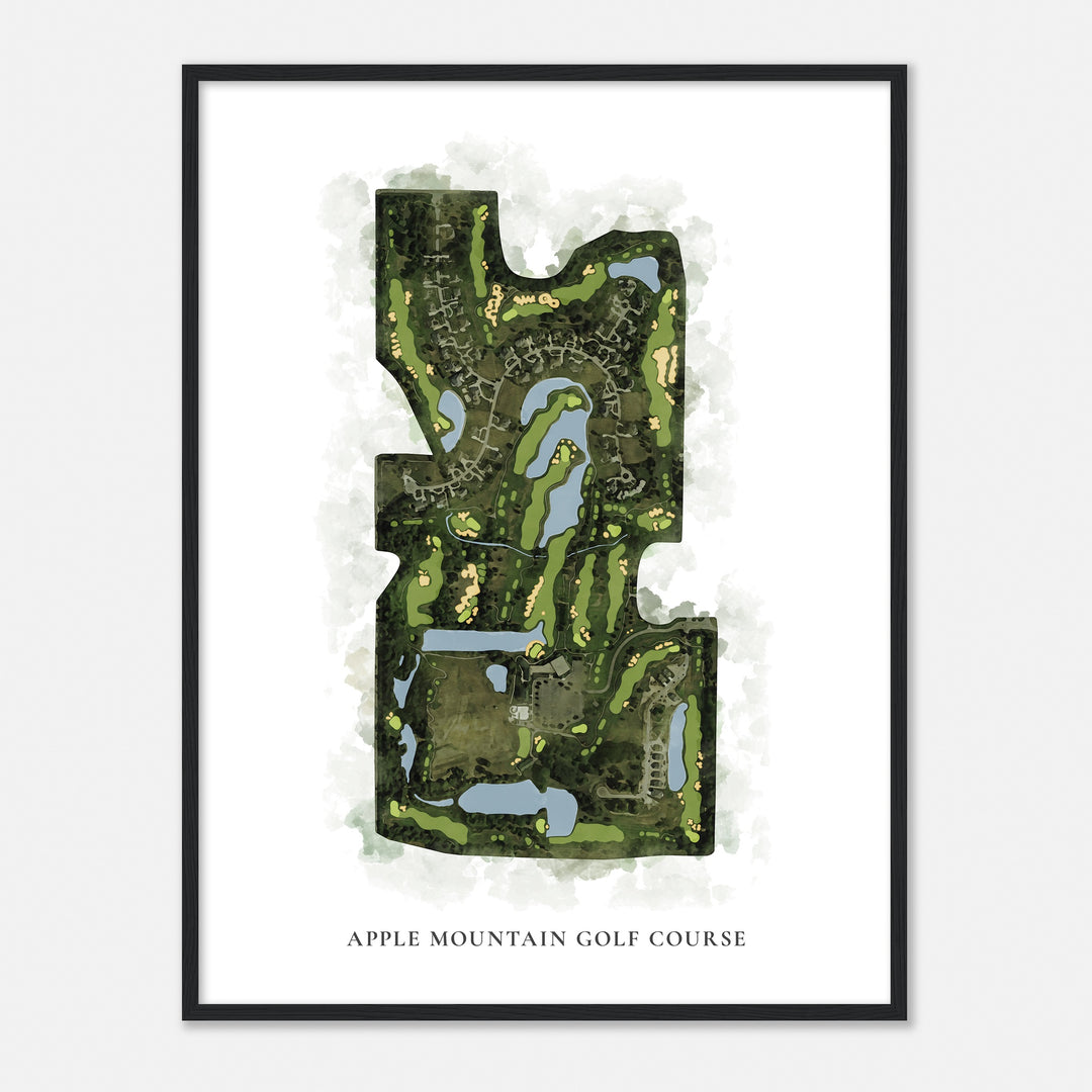 Print of Apple Mountain Golf Course Classic Map