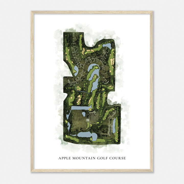 Print of Apple Mountain Golf Course Classic Map