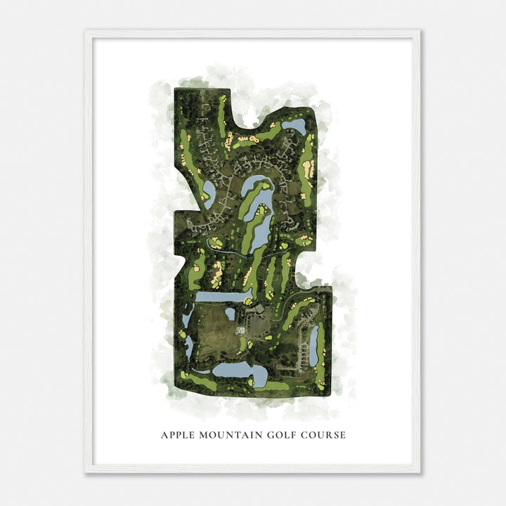 Print of Apple Mountain Golf Course Classic Map