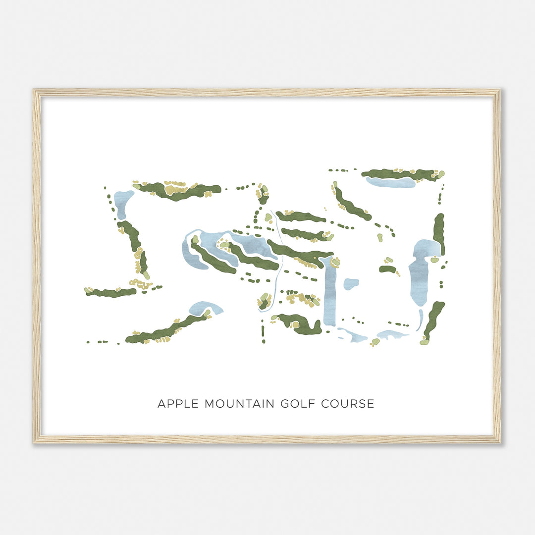 Print of Apple Mountain Golf Course Modern Map