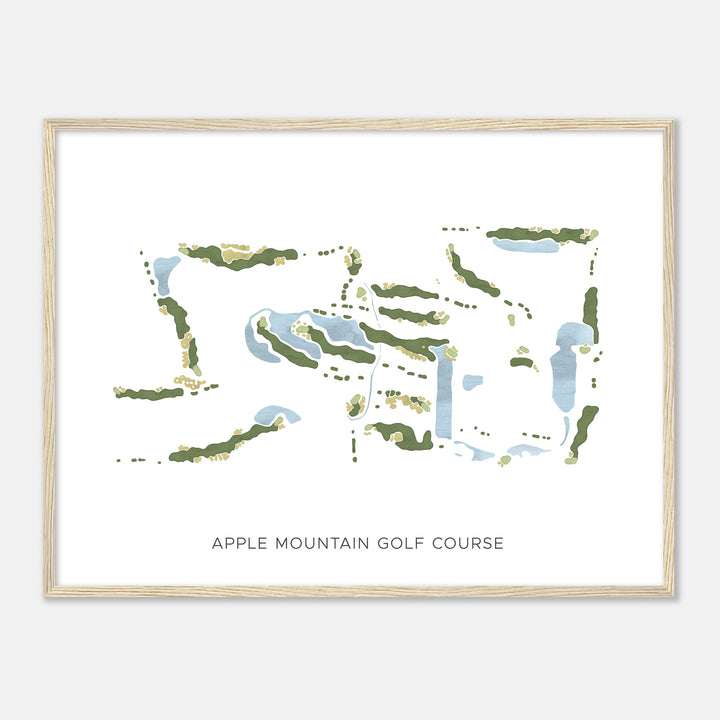 Print of Apple Mountain Golf Course Modern Map
