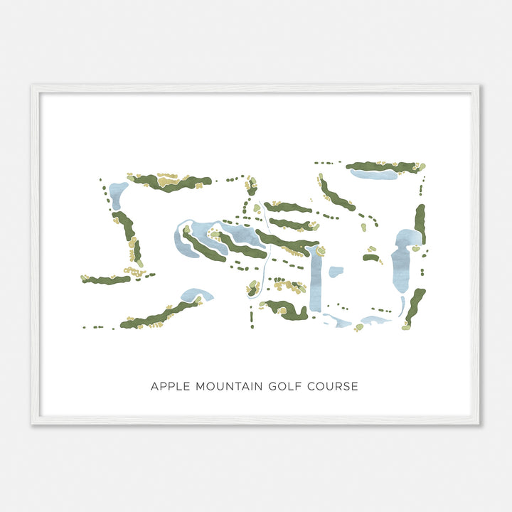 Print of Apple Mountain Golf Course Modern Map