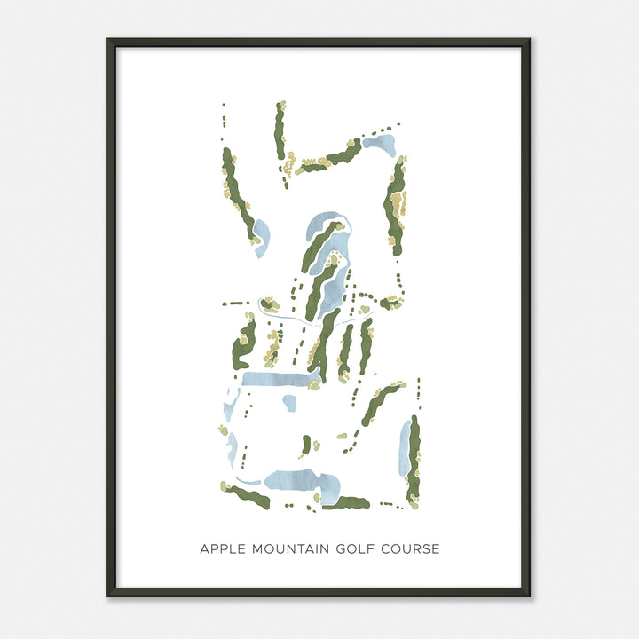 Print of Apple Mountain Golf Course Modern Map