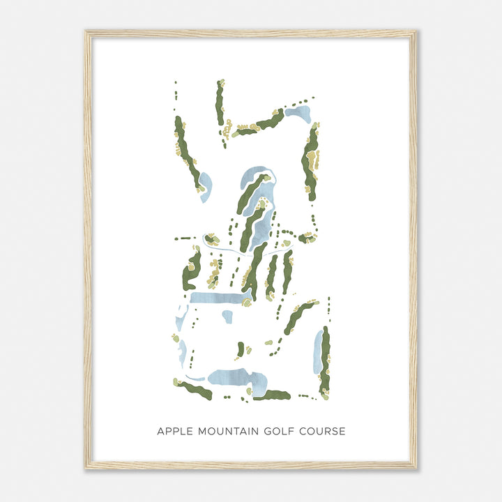 Print of Apple Mountain Golf Course Modern Map