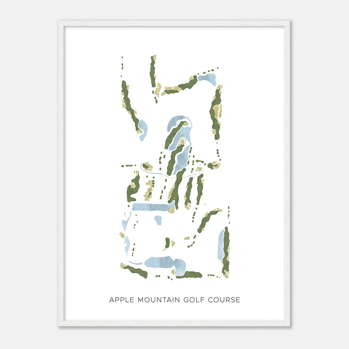 Print of Apple Mountain Golf Course Modern Map
