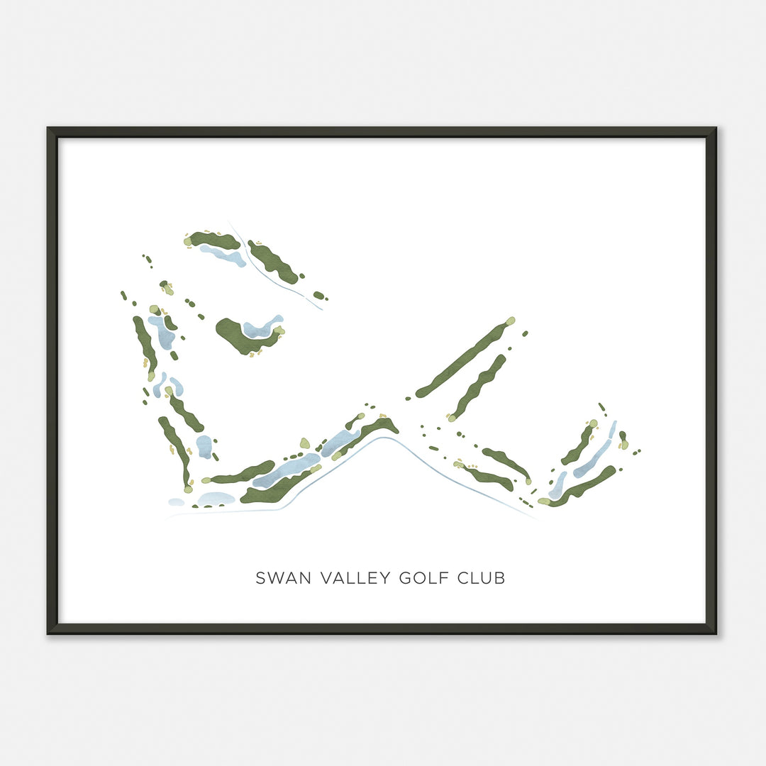 Print of Swan Valley Golf Club Modern Map