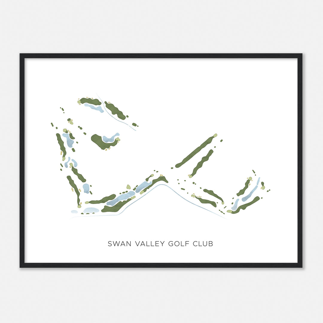 Print of Swan Valley Golf Club Modern Map
