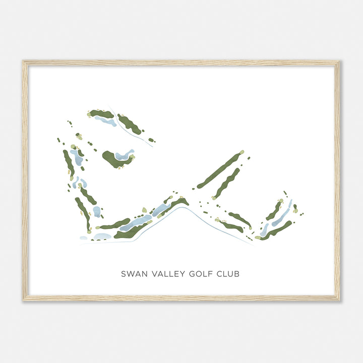 Print of Swan Valley Golf Club Modern Map