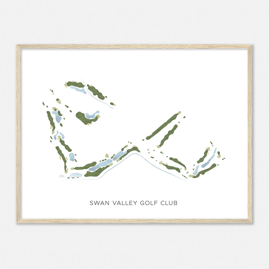 Print of Swan Valley Golf Club Modern Map