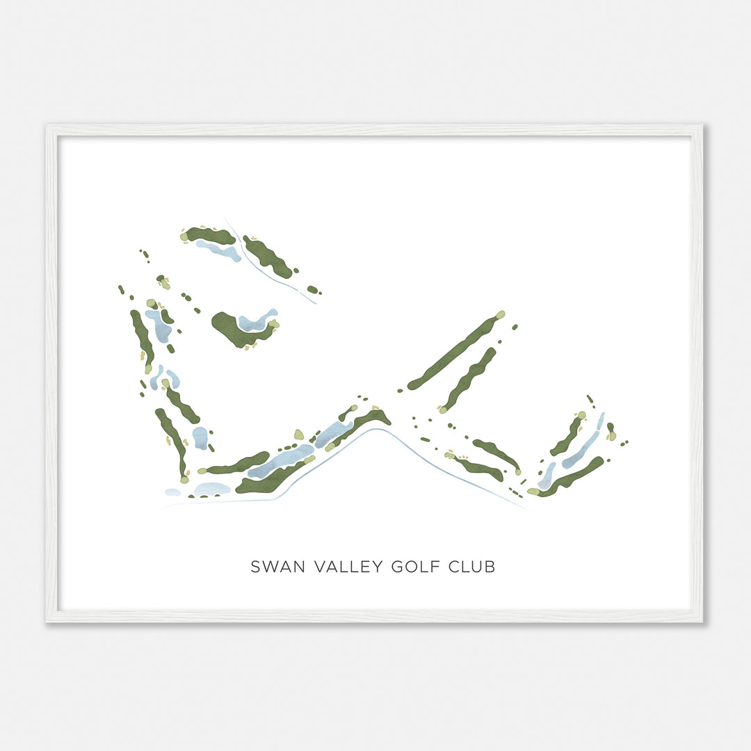 Print of Swan Valley Golf Club Modern Map