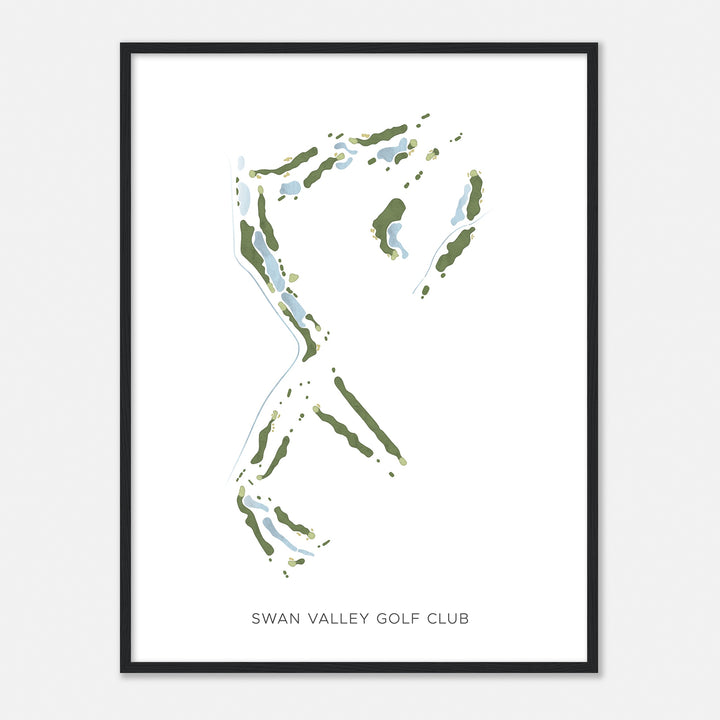 Print of Swan Valley Golf Club Modern Map