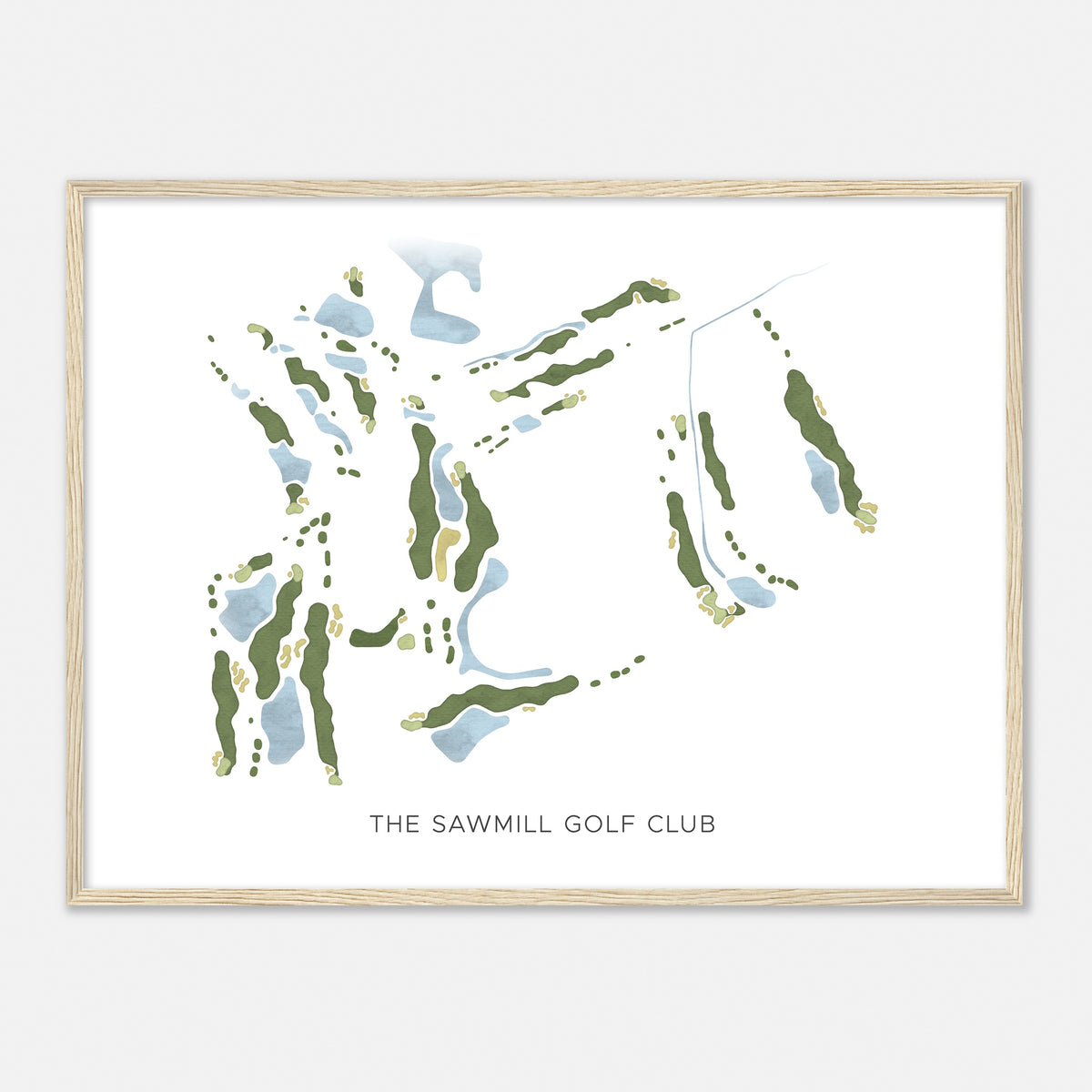 Print of The Sawmill Golf Club Modern Map
