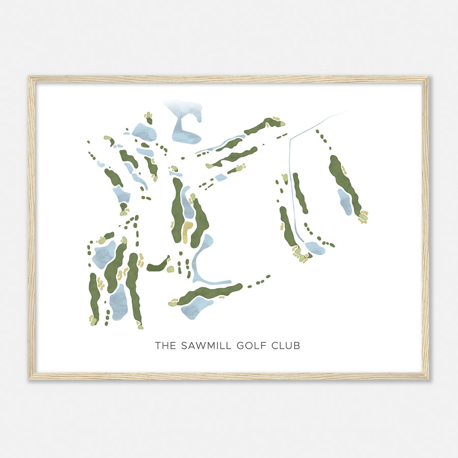 Print of The Sawmill Golf Club Modern Map