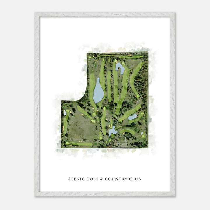 Print of Scenic Golf &amp; Country Club Classic Map
