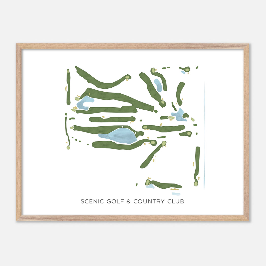 Print of Scenic Golf &amp; Country Club Modern Map