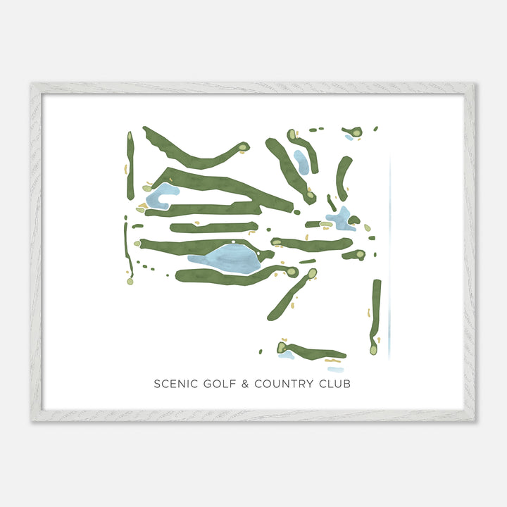 Print of Scenic Golf &amp; Country Club Modern Map
