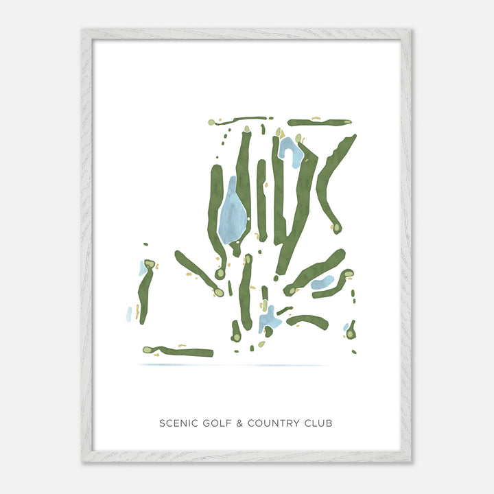 Print of Scenic Golf &amp; Country Club Modern Map