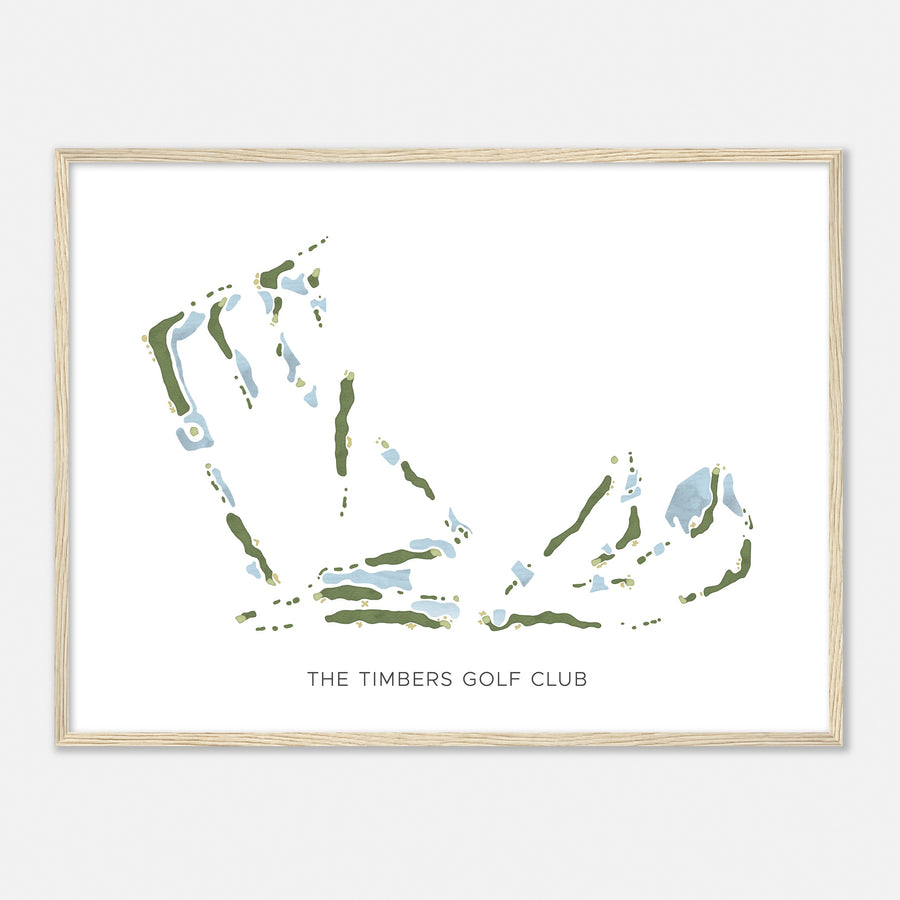 Print of The Timbers Golf Club Modern Map