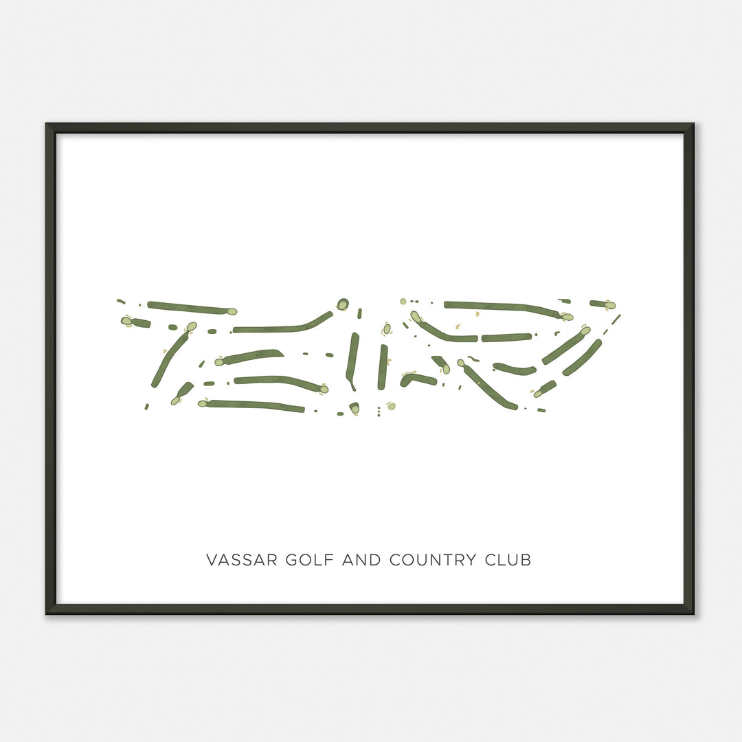 Print of Vassar Golf And Country Club Modern Map