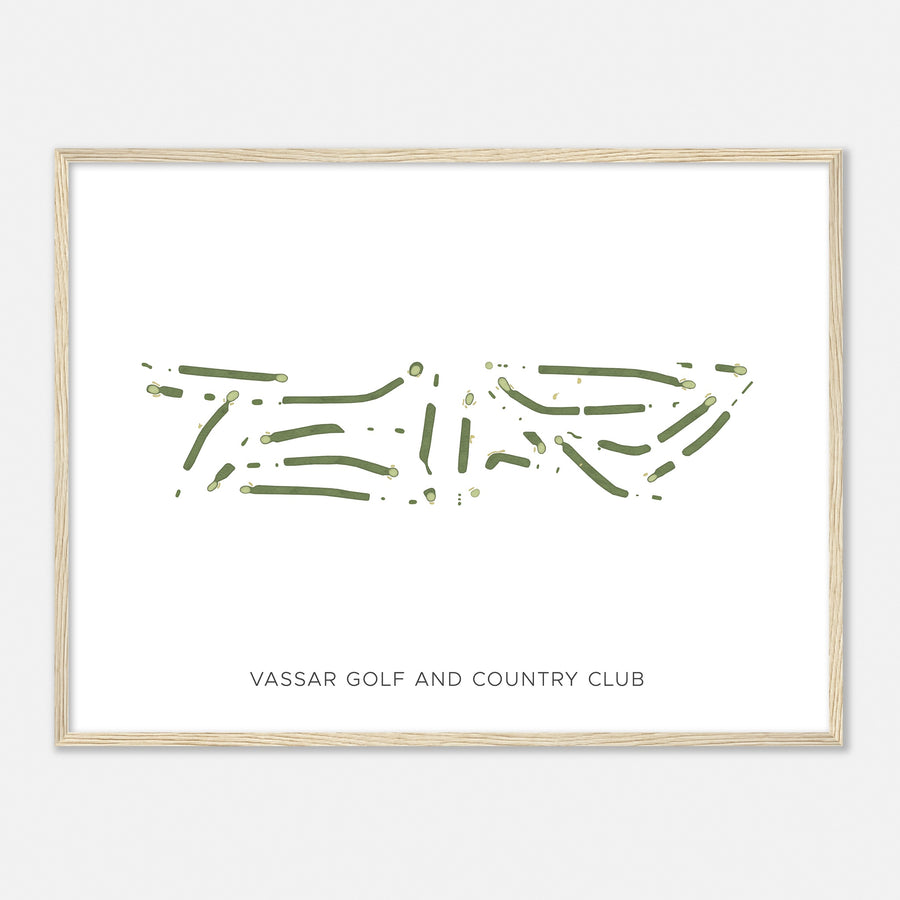 Print of Vassar Golf And Country Club Modern Map