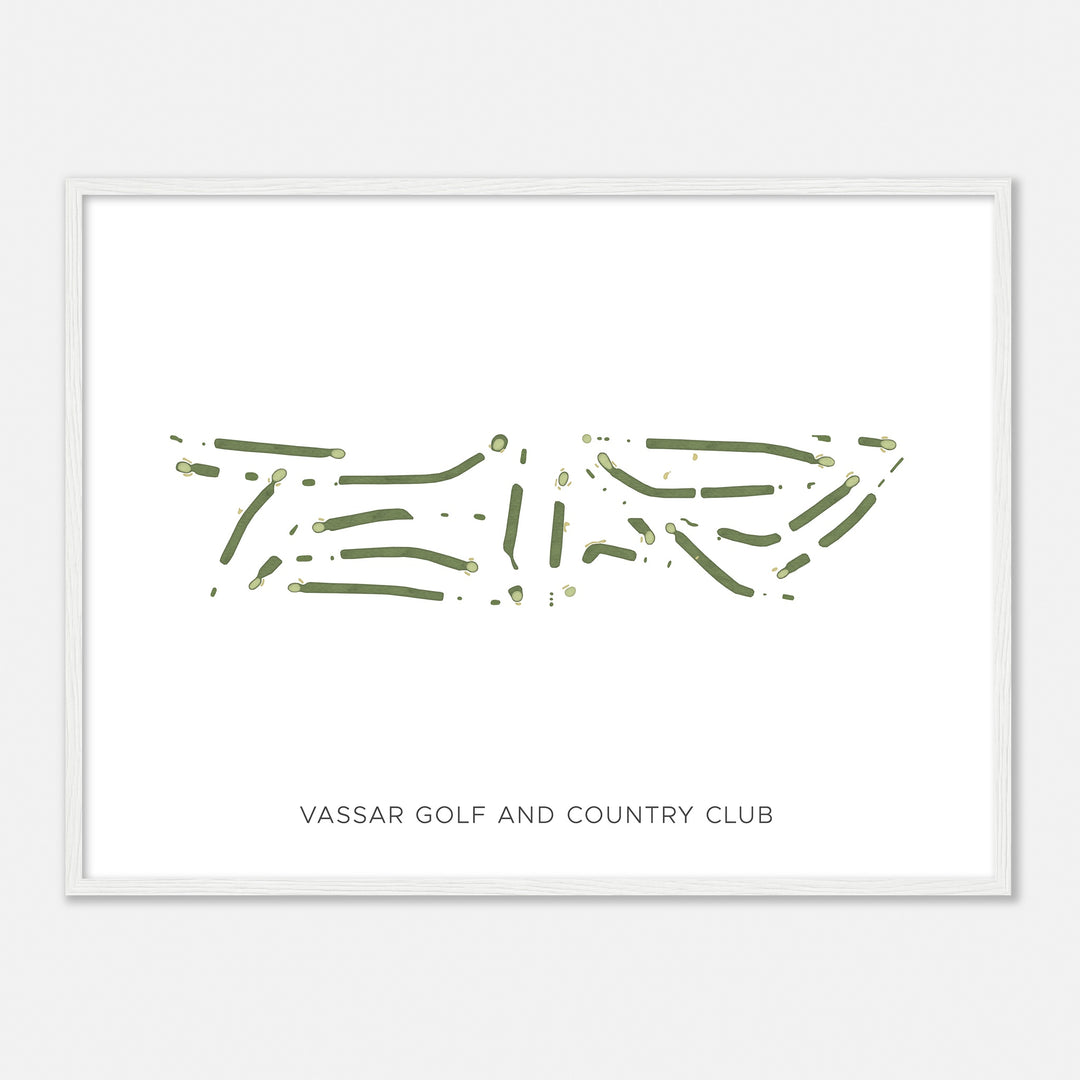Print of Vassar Golf And Country Club Modern Map