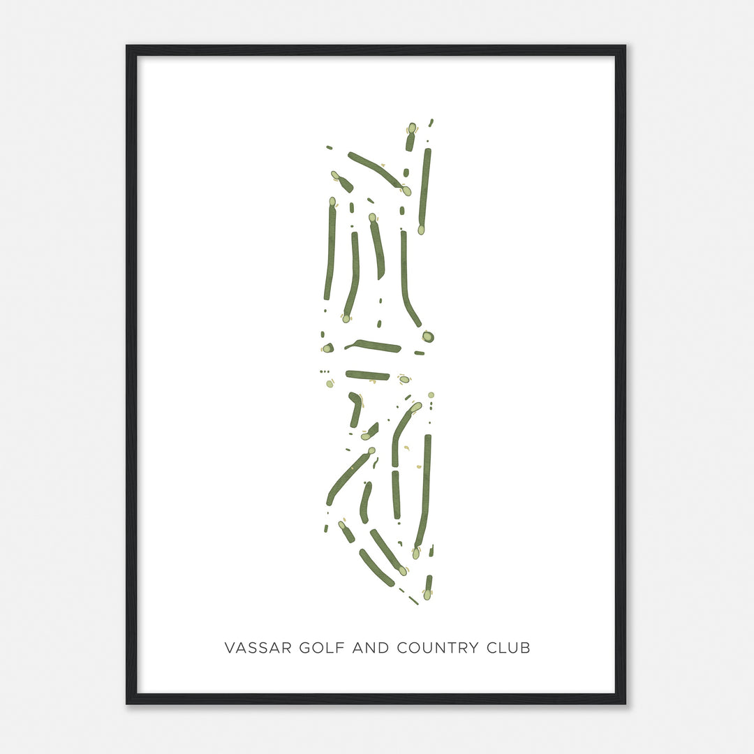 Print of Vassar Golf And Country Club Modern Map