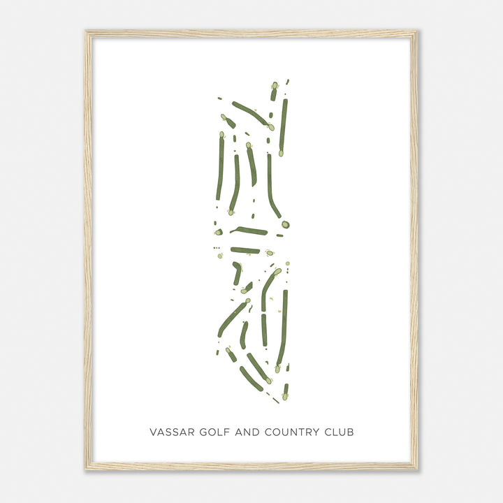 Print of Vassar Golf And Country Club Modern Map