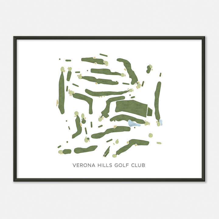 Print of Verona Hills Golf Club Modern Map