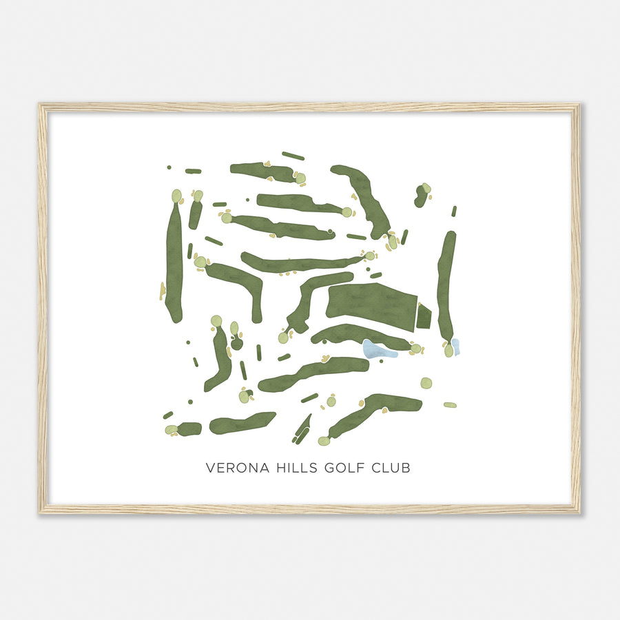 Print of Verona Hills Golf Club Modern Map