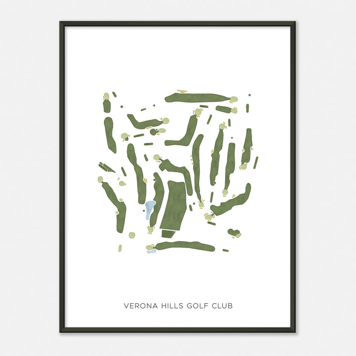 Print of Verona Hills Golf Club Modern Map