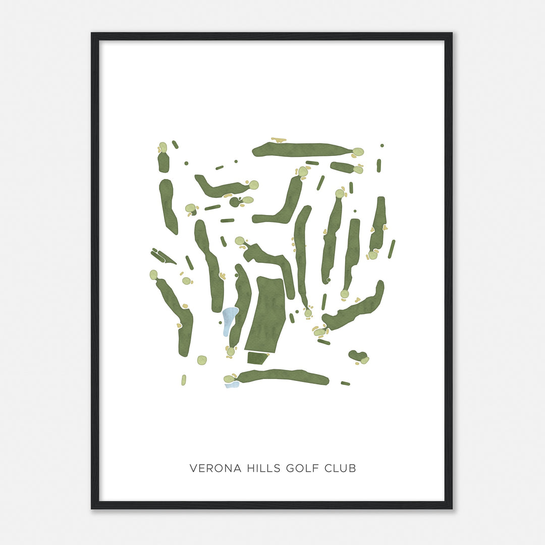 Print of Verona Hills Golf Club Modern Map