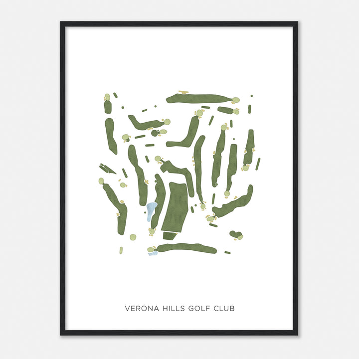 Print of Verona Hills Golf Club Modern Map